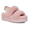 UGG О, Флаффита Чистые/Простые Модные Мюли на Флисовой Подкладке Пушистые Тапочки Женские Розово-Серые 1120876-RSGRY