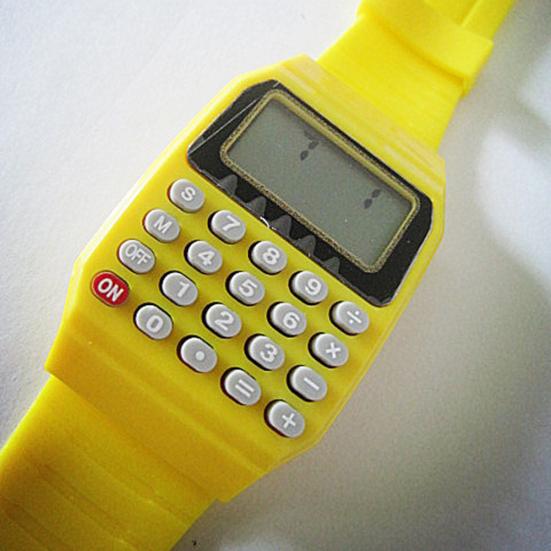 Детские цифровые квадратные мини портативные часы-калькулятор для экзаменов, детский подарок