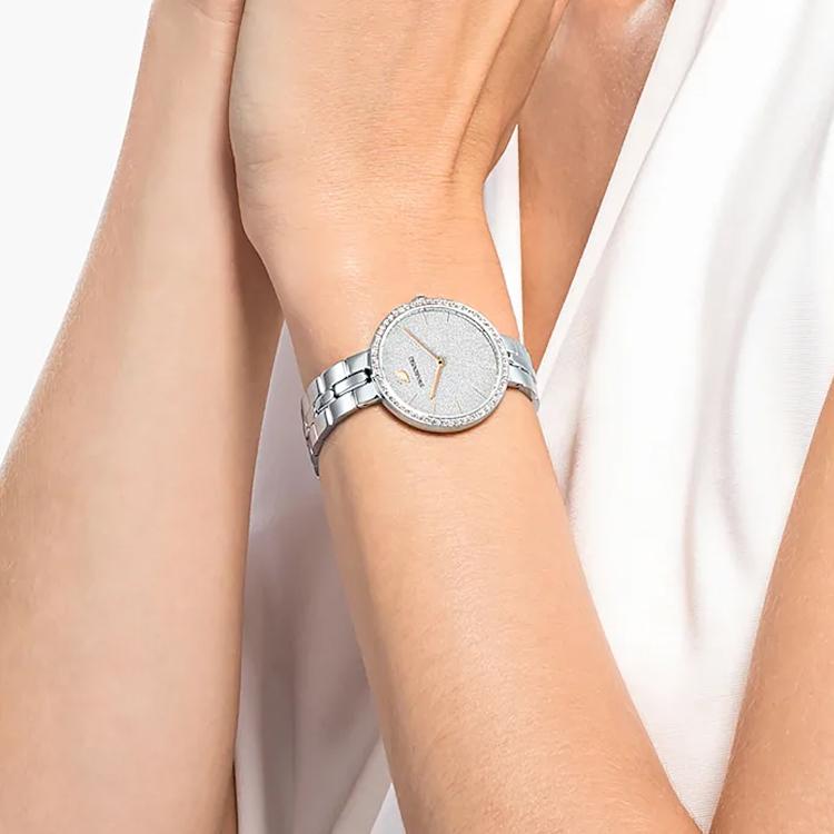 Swarovski Uptown Cosmopolitan Series Watch Quartz Movement Silver Dial Women watches White-Gold-Plated 5517807