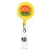 Practical Flower Fruit Doctor Nurse Clip Retractable Keychain ID Card Badge Holder Badge Reel Clip