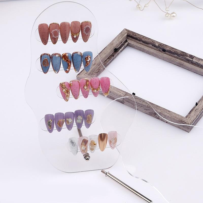 1Pc Irregular Acrylic Nail Art False Tips Display Board Japanese Style Nail Gel Polish Showing Shelf Display Stand Manicure Tool