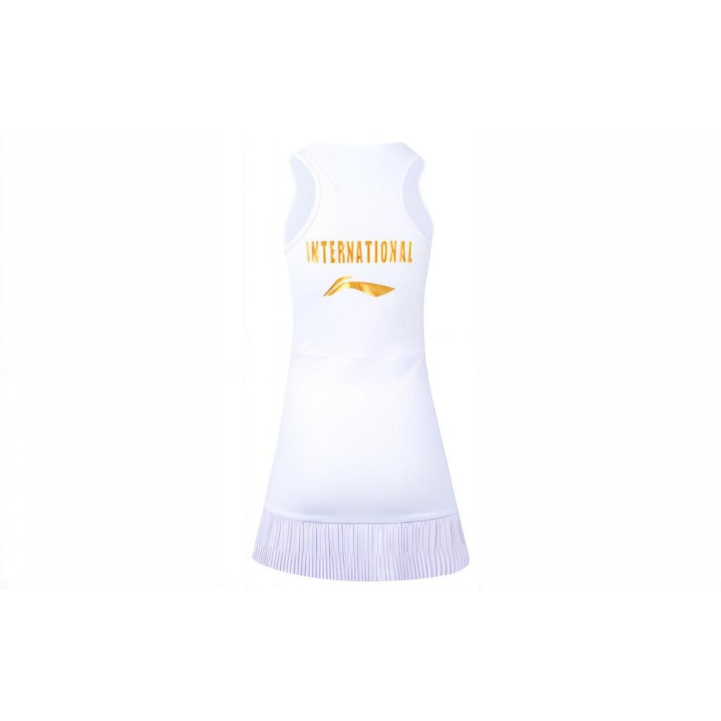 Li Ning International Star Competition Series быстросохнущее дышащее платье без рукавов женские платья белые ASKT024-2
