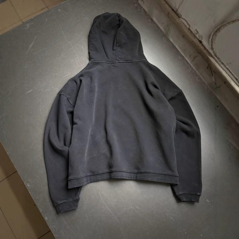 Oversized Vintage Washed Cotton Hoodie Streetwear Unisex Graphic Print Sweatshirt Fall