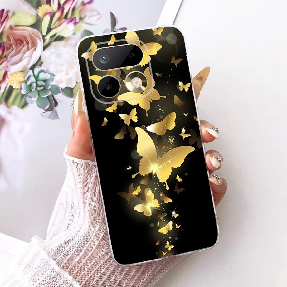 For Realme 16 Pro Pro+ Phone Case Soft Clear Silicone Cover Butterfly Dragon Cat Floral Painting Bumper RMX5121 RMX5131  Fundas