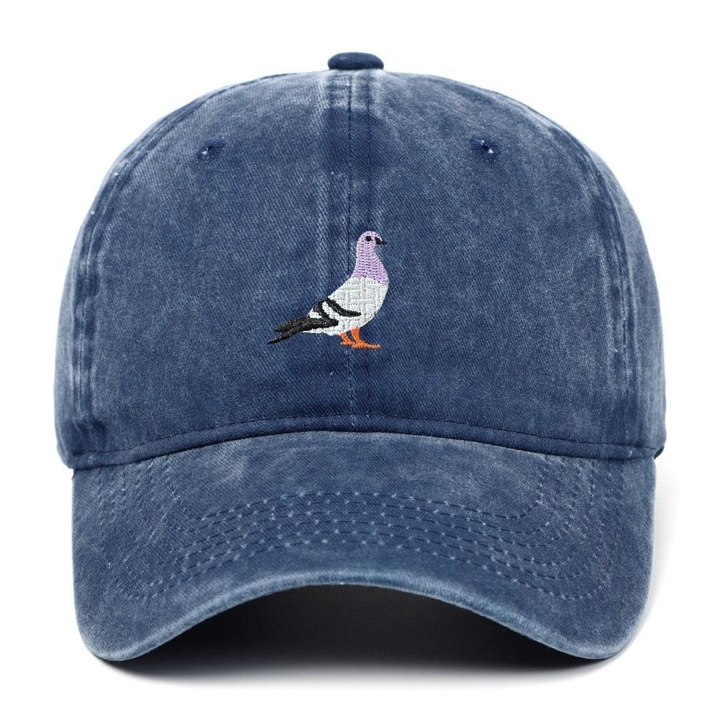 Pigeon Embroidery Pattern Baseball Cap Casual Sunscreen Hats Fashion Baseball Hats All Seasons