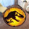 Round Jurassic Tyrannosaurus Rex Rug-Soft Polyester Dinosaur Skull Design Carpet for Living Room,Playroom,Yoga Studio,or Travel Mat,Playroom
