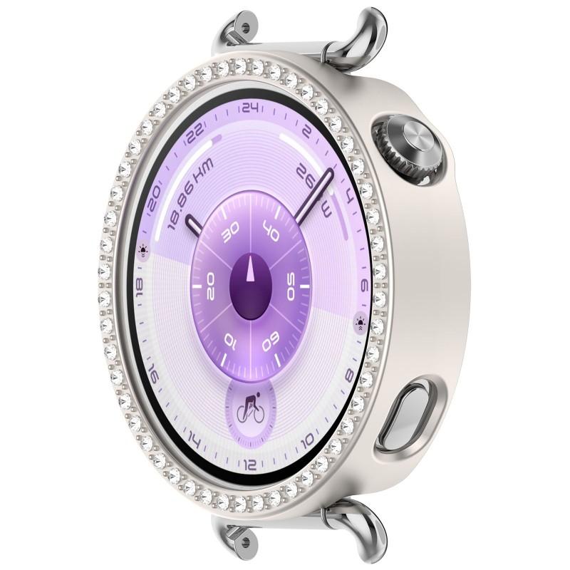 Блестящая полая рамка-чехол для Huawei Watch GT6 41 мм, протектор корпуса, бампер с бриллиантовыми кристаллами для GT6 41 мм, аксессуар-накладка