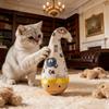 Перо-качалка Игрушка для кошек Интерактивная Движущаяся Игра Прочный Нейлон Кошачья Охота Тренировка Самостоятельная Игра Ежедневный Отдых Подарок для питомца на праздник