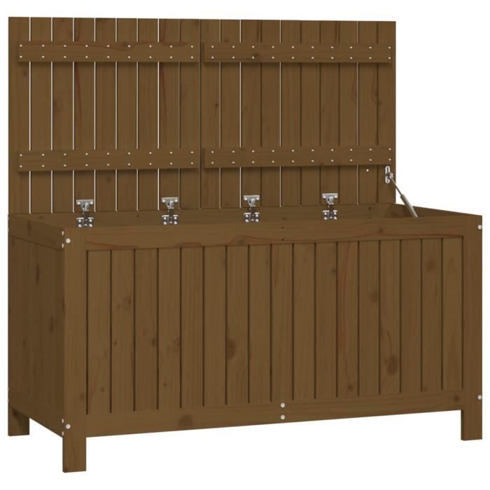 VidaXL Boîte de rangement de jardin Marron miel 121x55x64 cm Bois pin 823846