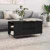 Coffee Table, Black, 102x44.5x50 Cm, Wood-based Material