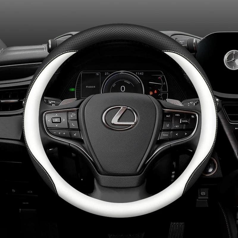 Leather Car Steering Wheel Cover for Lexus NX350 RX NX RX450h LX600 LBX ES NX250 ES350 RX350 RX350h 2021 2022 2023 2024 2025