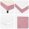 Boxspring bed with headboard Pink 90 x 200 cm Velvet