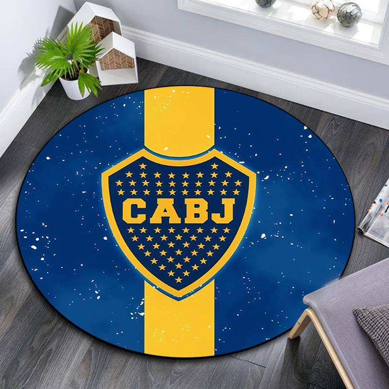 Club Atletico Boca Juniors3 Round Area Rug,Carpet Rug for Living Room Bedroom Sofa Playroom Decor,Non-slip Floor Mat