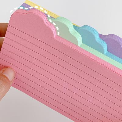 125 шт. карточек с вкладками, красочные карточки с разделителями флэш-карт размером 3 x 5 дюймов, карточки с линейками и 2 кольцами для обучения, составление списка дел