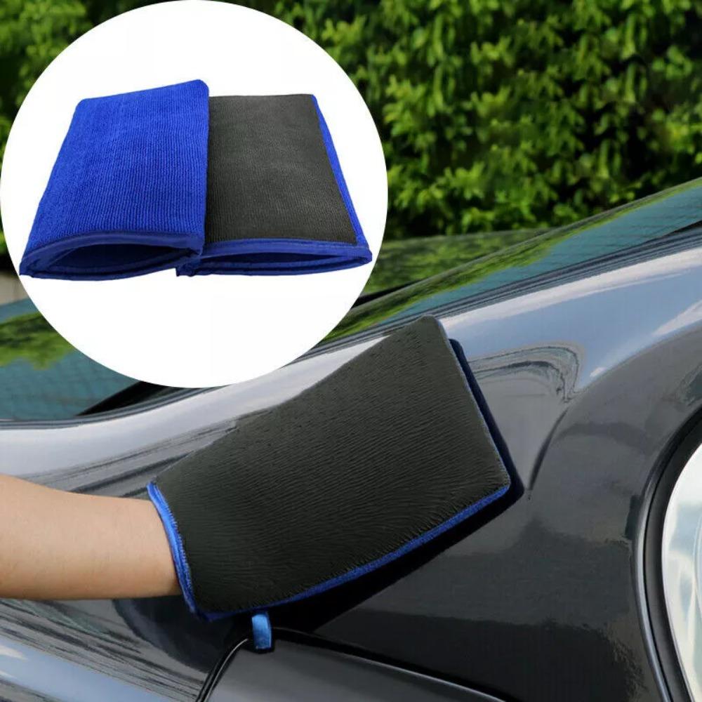 2Pcs Microfiber Magic Clay Mitt Glove Polish Car Wash Glove New Clay Bar Detailing Glove