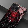 Крутой Черный Чехол для Телефона из Закаленного Стекла с Рисунком Паука для iPhone 17 16 15 14 13 12 11 Pro Max 17 Air 7 Plus XS X XR