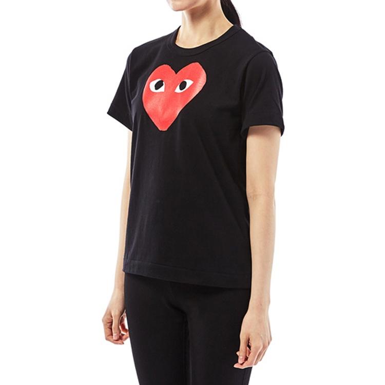 Comme des Garçons PLAY (WMNS) COMME des GARCONS PLAY Футболка Размер L Красное Сердце 'Черный' Женская AZ-T111-051-1