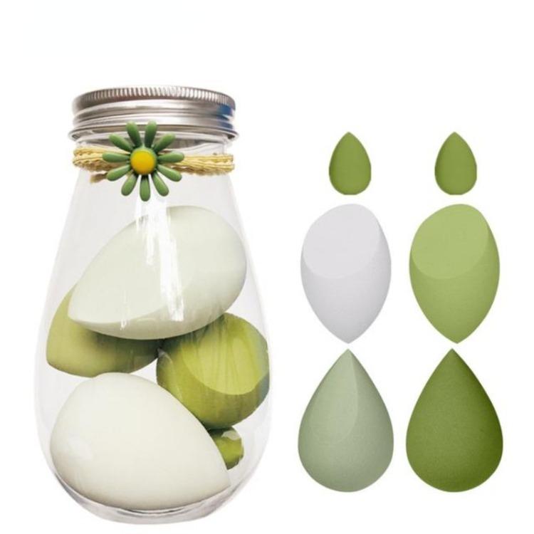 4/5/6 шт. набор спонжей для макияжа, косметические пуховки для тонального крема, пудры, консилера, блендер для макияжа с коробкой, серия цветов