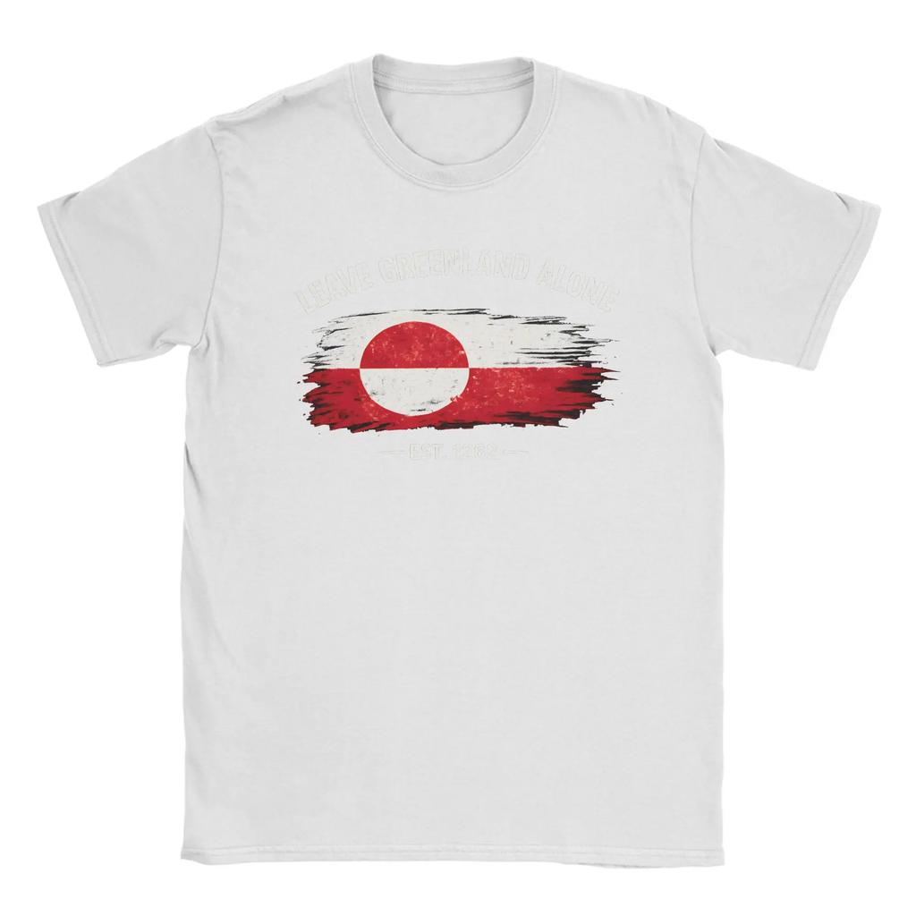 Leave Greenland Alone Tshirts For Unisex Novelty Cotton Tees Crewneck Short Sleeve T Shirts Summer Tops