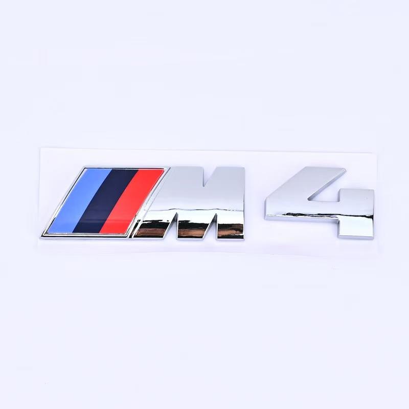 Suitable for BMW Group M standard M1 M2 M3 M4 M5 M6 M7 trunk tail standard ABS logo sticker modified silver/black.