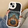 Rock Band Megadeths Phone Case For IPhone 16 15 14 13 Pro Max 11 12 Plus Leather Silicone Cover