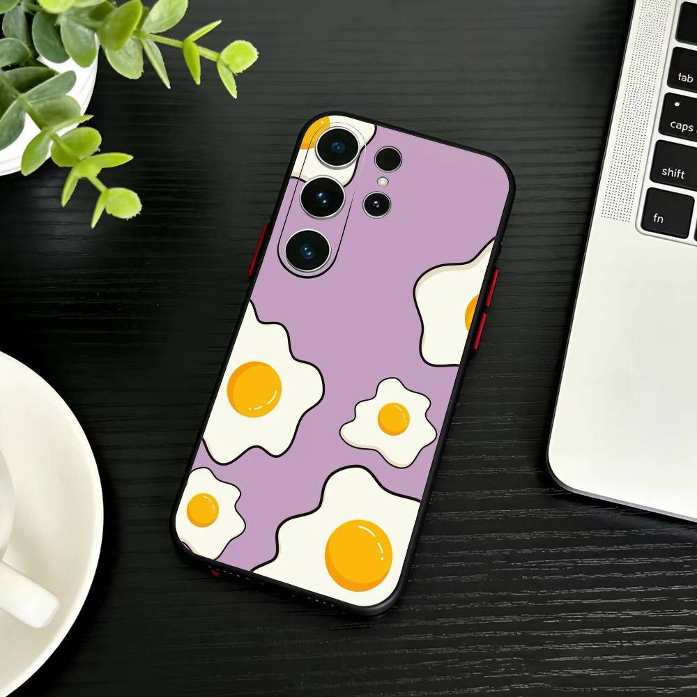 Чехол для телефона 'Жареное яйцо-инс' для Samsung S26,S25,S24,S23,S22,S21,S20,Plus,Fe,Lite,Другие Черный Чехол