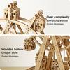 3D Wooden Redwood Ferris Wheel Craftsmanship DIY Puzzle Ornament Music Wooden Ferris Wheel Model Creative Decoration