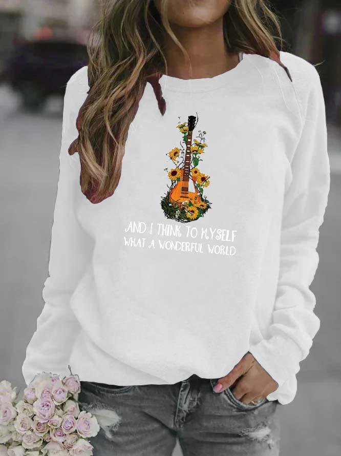 2026 Women's Printed Round Neck Hoodie