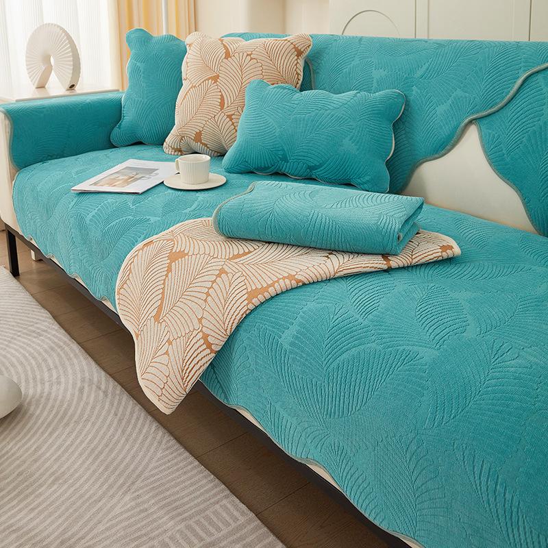 Универсальная подушка для дивана Four Seasons, универсальная нескользящая синель, простой современный чехол для дивана для гостиной, утолщенная ткань