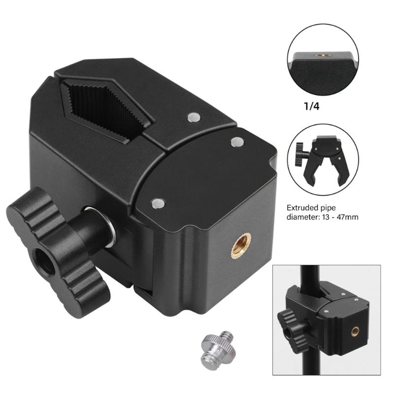 Мотоциклетное крепление для телефона с зажимом и отверстиями с резьбой 3/8" для камеры, тренажеров, аксессуаров для прямой трансляции