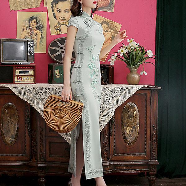 Современное женское платье Cheongsam, короткое кружевное китайское платье Cheongsam, вечернее винтажное элегантное платье Ao Dai