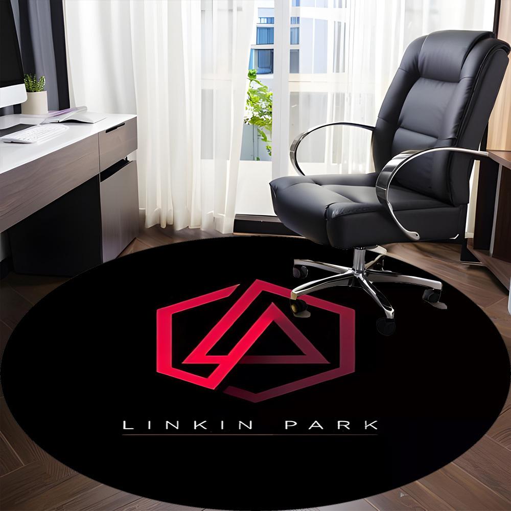 1 шт. Круглый коврик для офиса Linkin Park, Нескользящий, Мягкий и прочный офисный коврик для декора интерьера, Идеально подходит для офиса, Красивое украшение