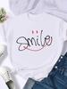(Asian Size) Letter Lovely Trend Cute 90s Women's Top T Clothing Casual Fashion Print Female Casual Graphic Tee Short Sleeve T-shirts