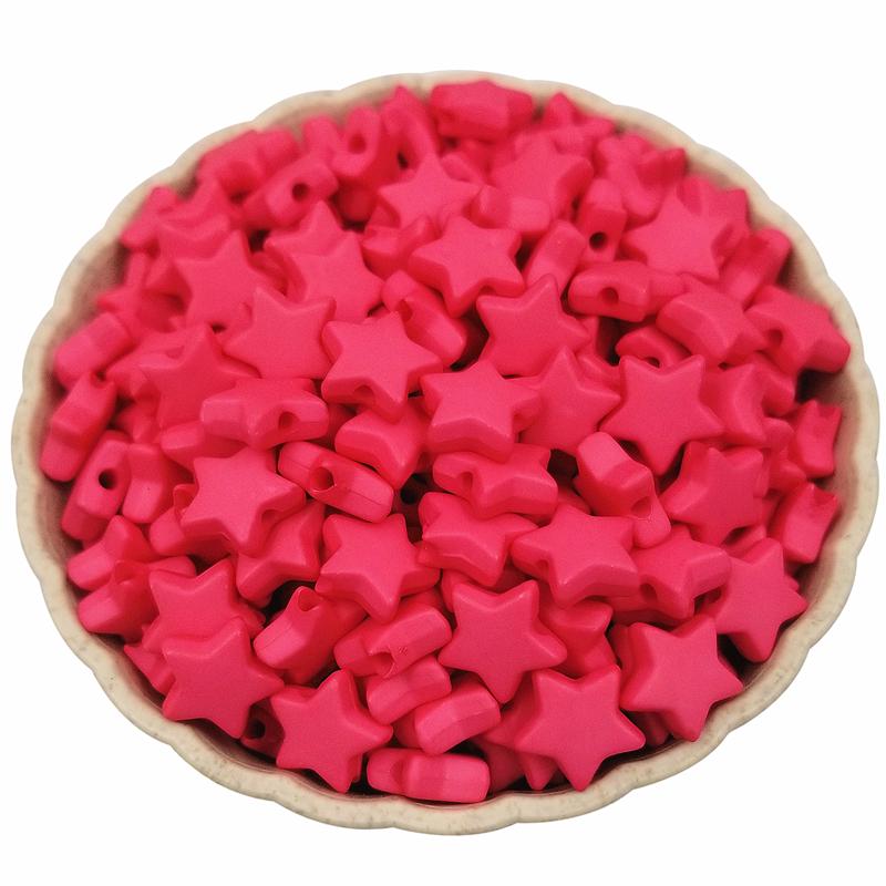 Товары для вечеринок для изготовления украшений Акриловые свободные бусины в форме звезды разноцветные аксессуары своими руками 50 шт 9 мм