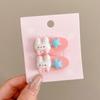 2Pcs/set Candy Color Hairpin Fine Flash Duckbill Clip Fashion Rabbit Hair Clip  Women