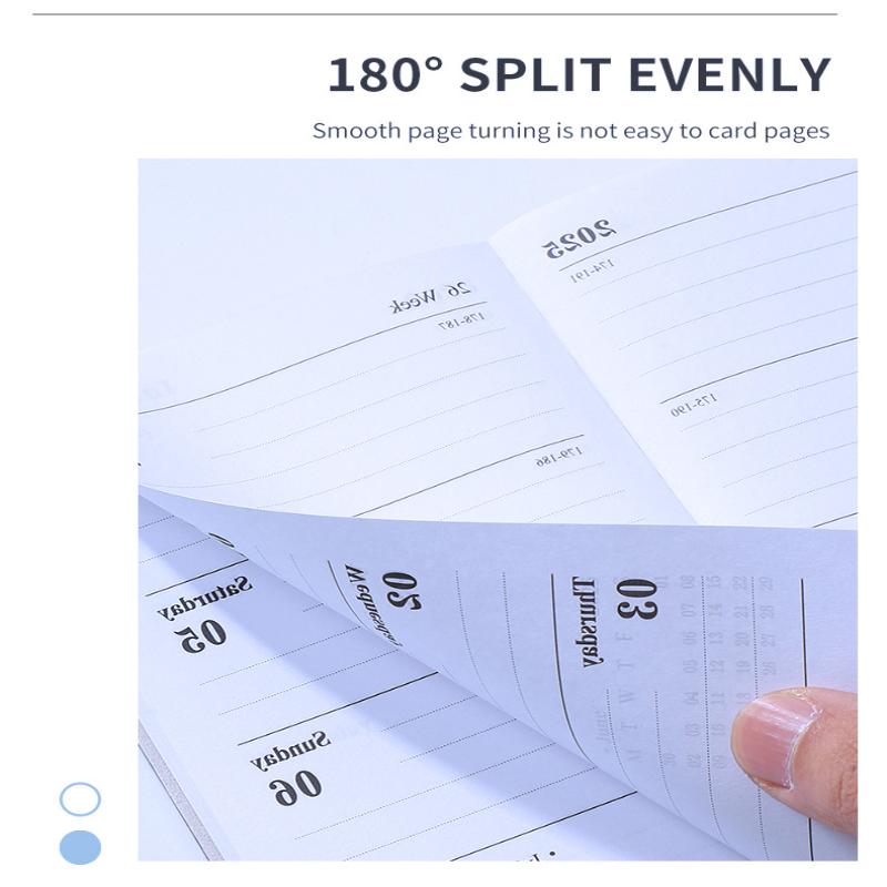 A7 2026 Английский Планировщик Книга Мини Портативный Карманный Ежедневник 60 Листов 120 Страниц Тонкий Еженедельный Календарь Журнал Агенда