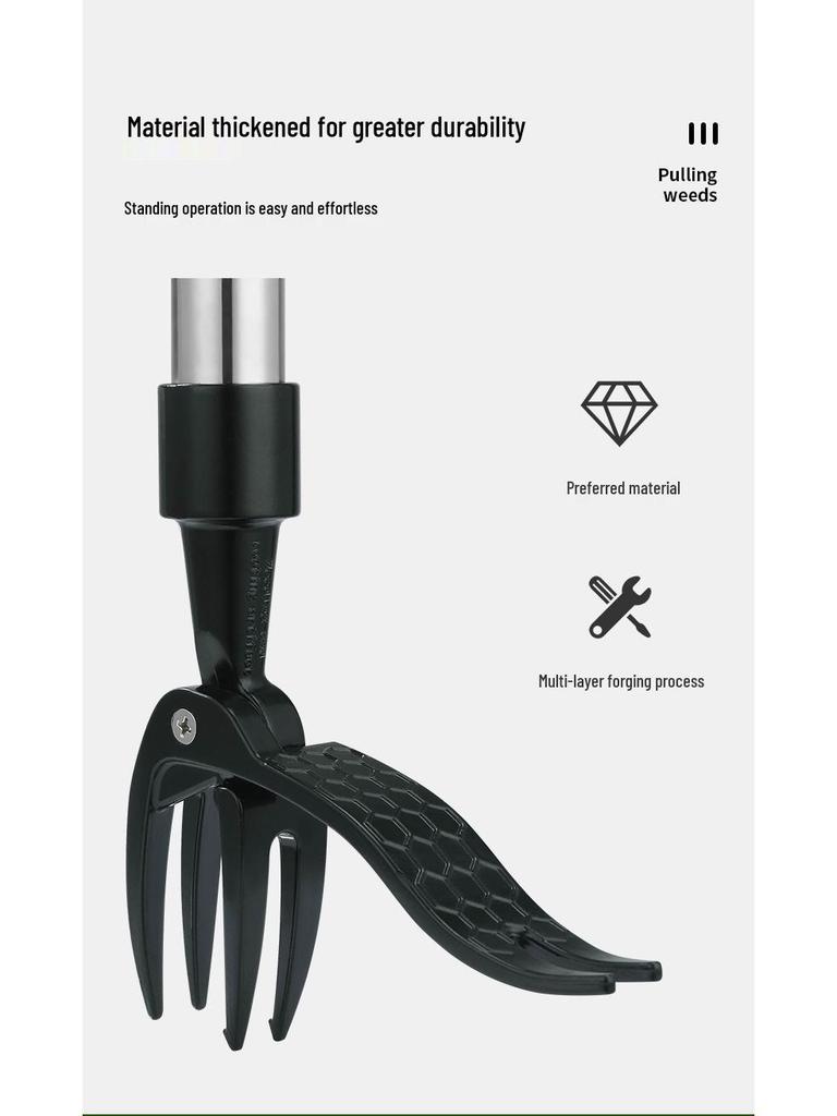 Long-Handle Foot-Operated Weeding Tool