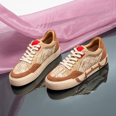 Женская обувь Роскошный бренд Плоские повседневные туфли С принтом букв Дышащие Удобные Модные Плетеные кроссовки