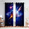 Шторы Dreamy Starry Sky Galaxy, напечатанные на 3D-принтере, затемнение, теплоизоляция, гостиная, кабинет, спальня, украшение для дома, 2 шт.
