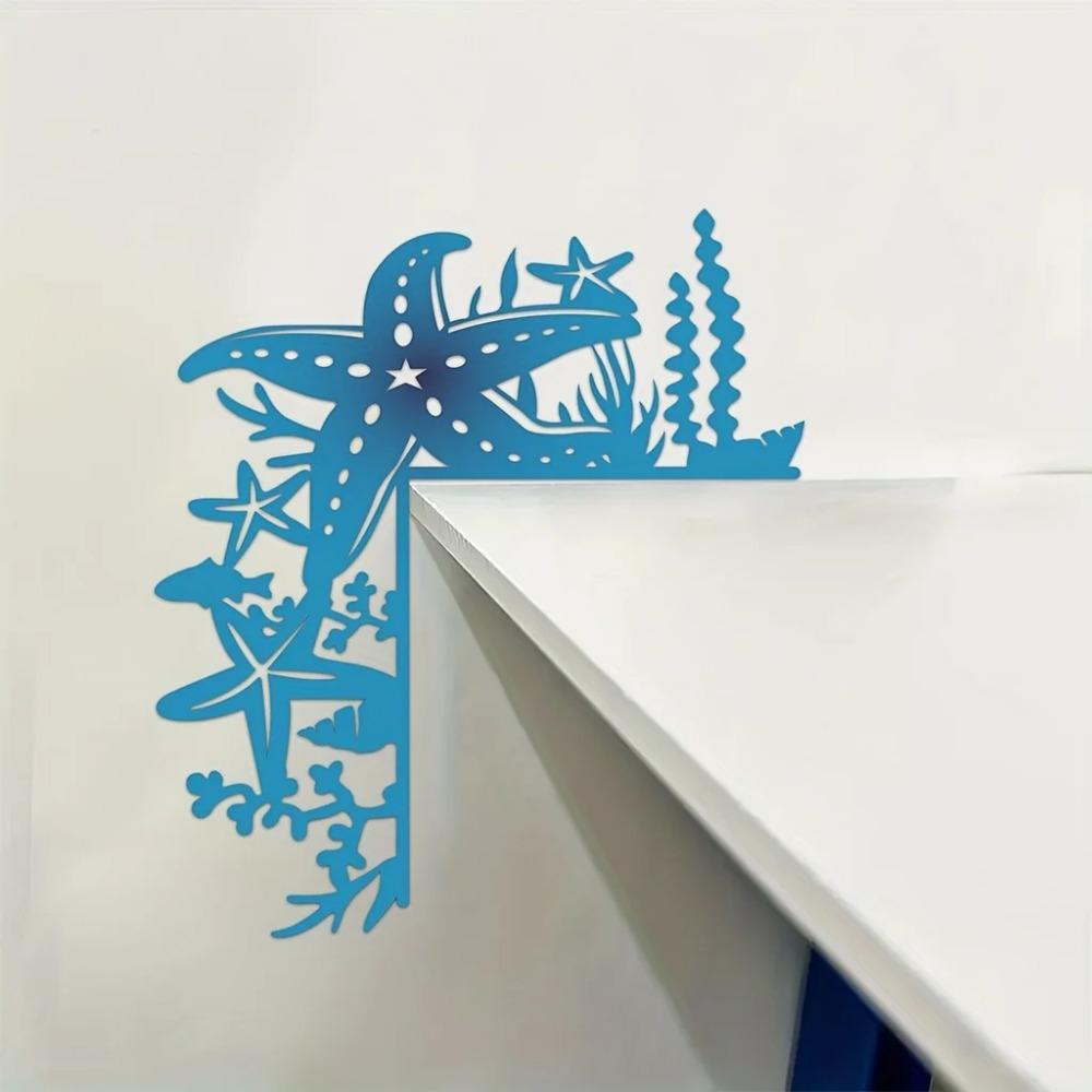 Starfish Colorful Decorative Wall Stickers – Elegant Door Corner & Frame Art, Vibrant Wall Decor, Stylish Metal Wall Hanging