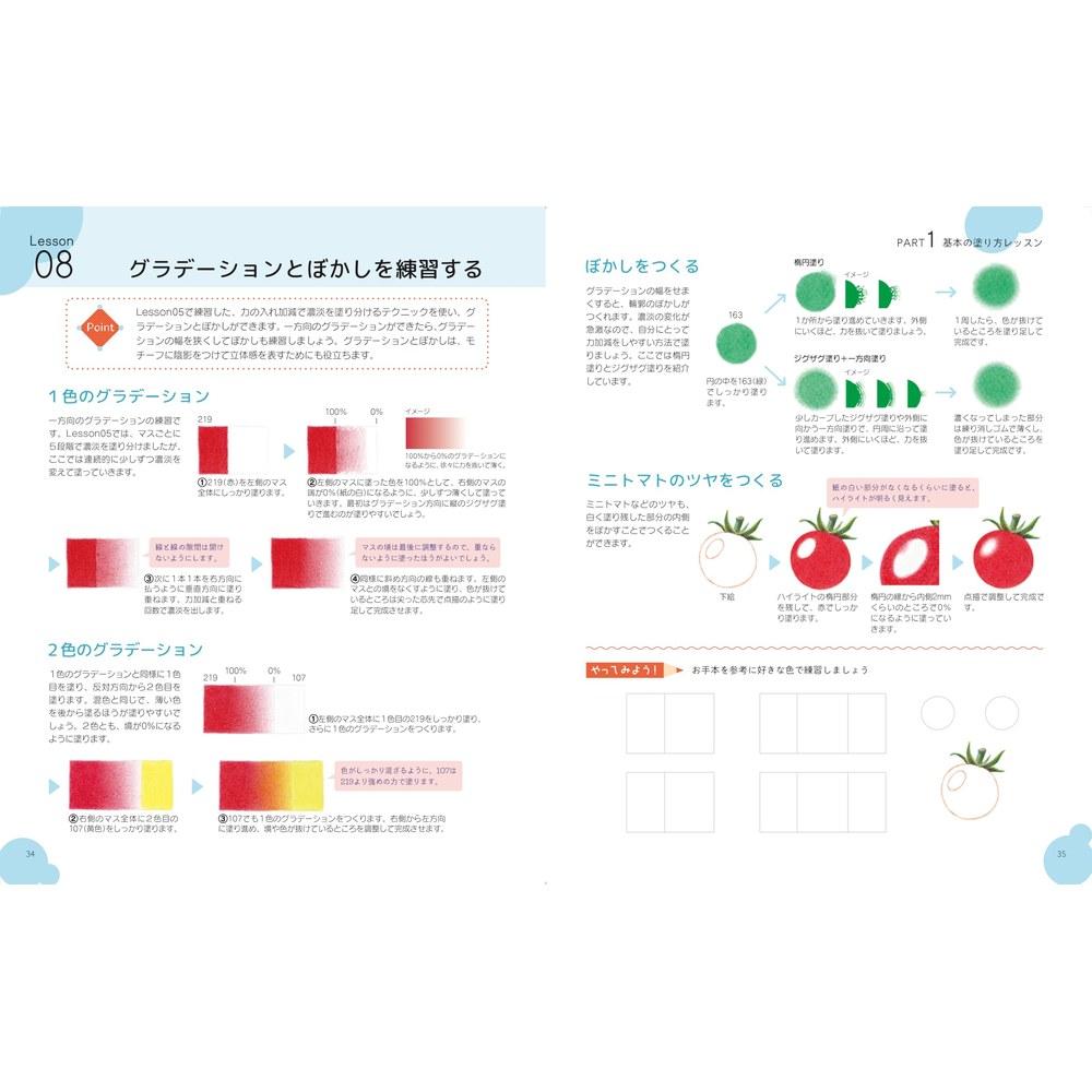 HobbyJAPAN Learn with Coloring Real Colored Pencil Drawings Flowers Fruits Sweets Jewelry