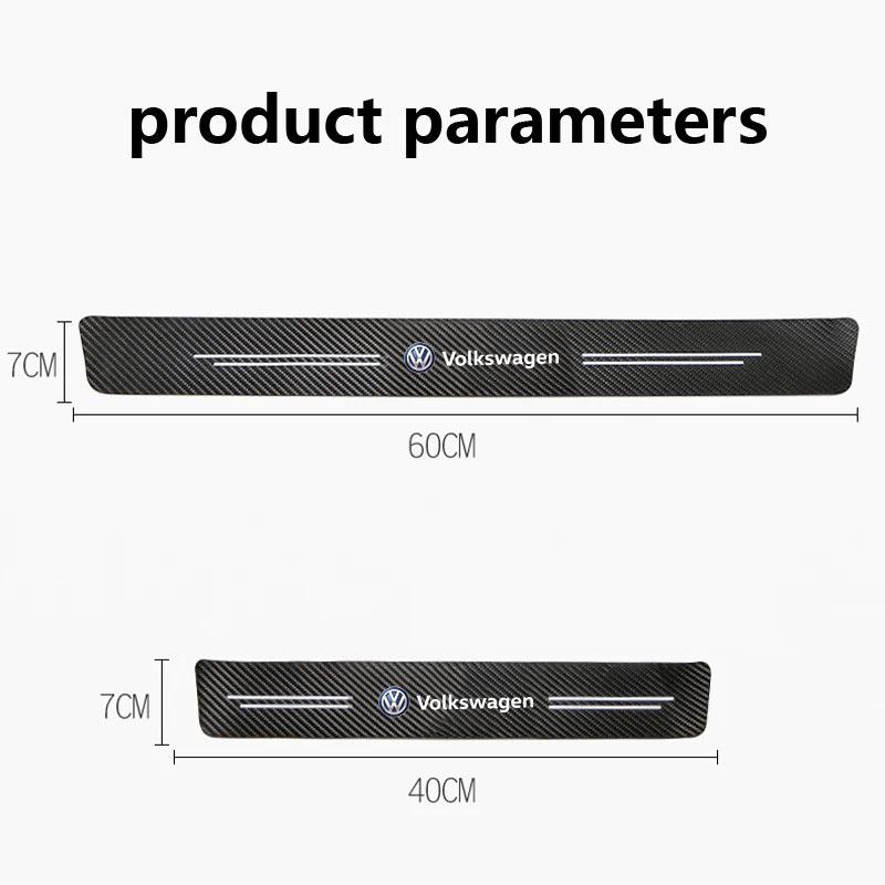 2026 Горячий Для Volkswagen VW 4 шт. Углеродное Волокно Защитная Наклейка на Порог Двери Автомобиля Наклейка на Порог Двери Автомобиля Для Автомобиля VW Volkswagen A