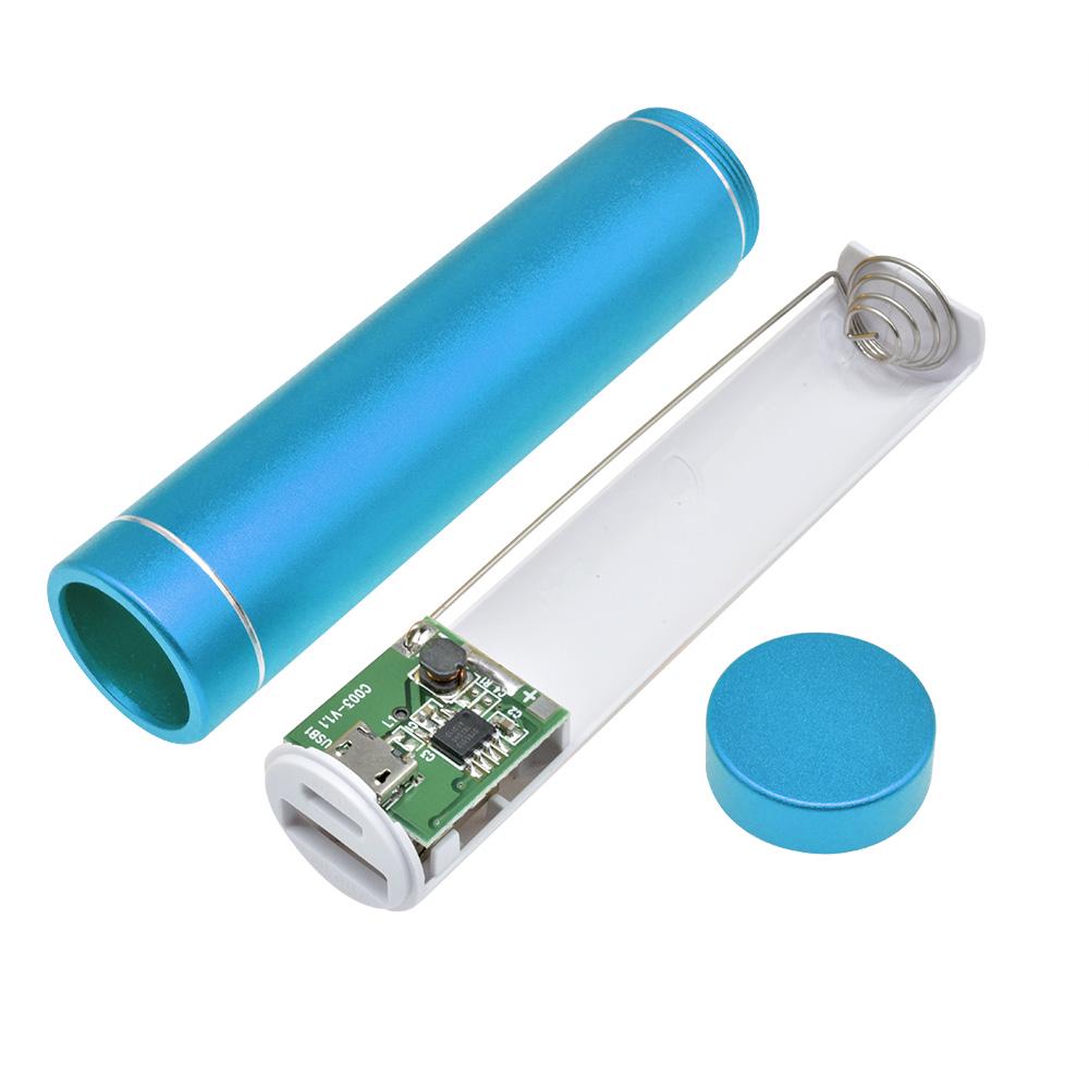 Металлический Power Bank DIY Набор Кейс-коробка Без пайки Комплект 1x Батарея 18650 Внешнее USB-зарядное устройство для смартфона
