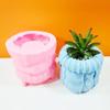 Hat Shape Vase Resin Molds Silicone Mold for Knitted Hat Shaped Gypsum Flower Pot Mold Home Ornament Vase Resin Mold