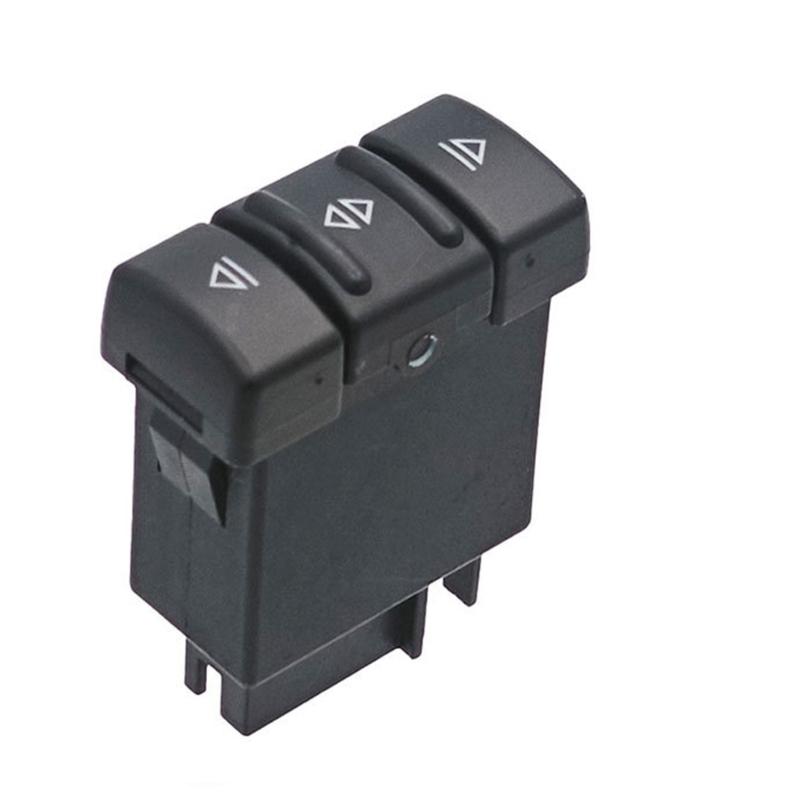 Car Window Control Switches Assembly for Vehicle 7700817339, Driver Side Black ABS Replacement for Worn Driver Door Window Button Repair in Daily