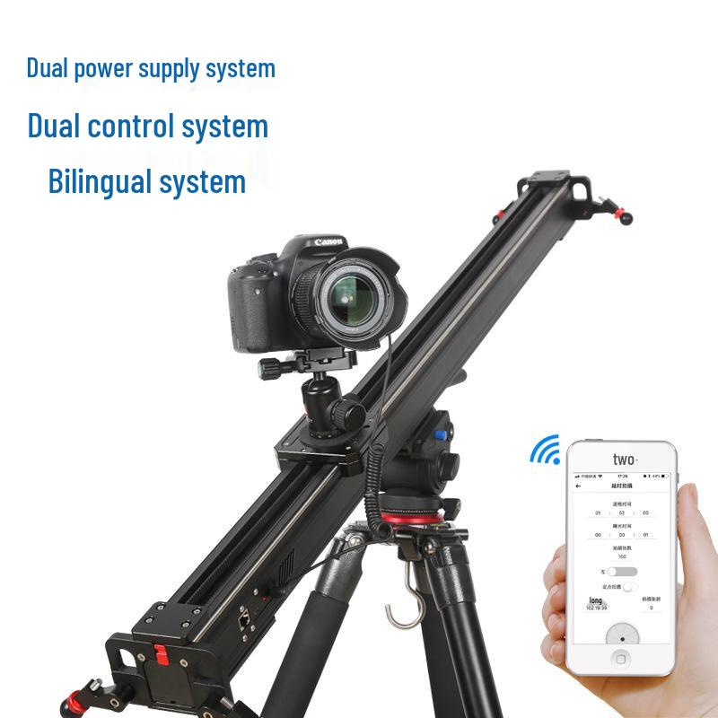 Leshe Tu Time-Lapse Electric Camera Slider with Remote Control and Live Streaming Capability