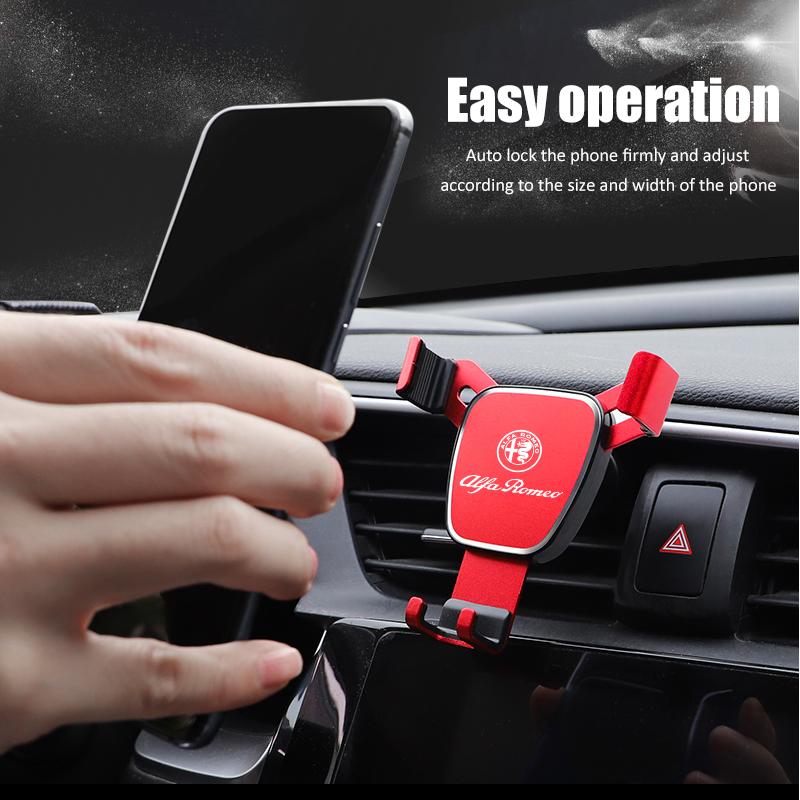 Car Phone Brace Mount Auto Air Vent Handset Holder For Alfa Romeo Giulietta Mito 159 Giulia Stelvio 156 147 Tonale Brera DiscoIW8