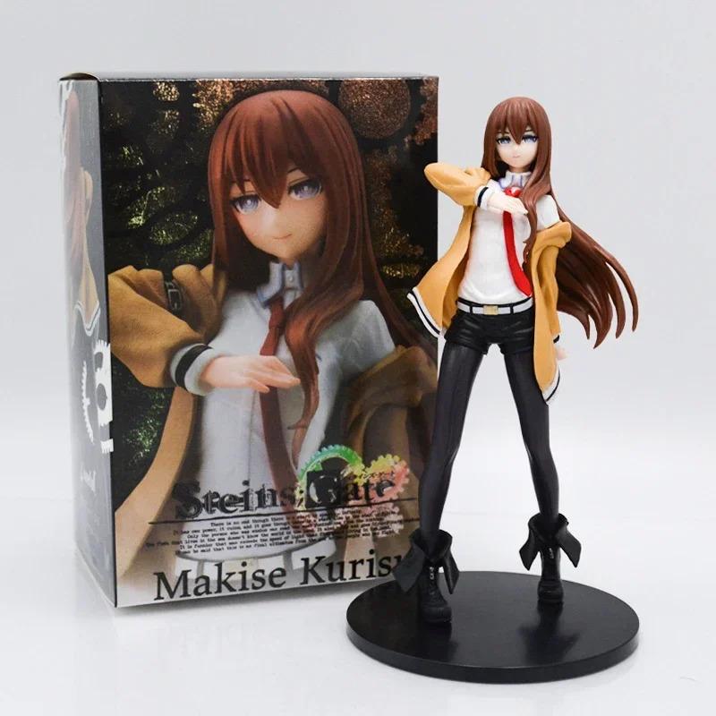 Фигурка аниме Steins Gate Макисэ Курису Фигурка действия Курису Макисэ Украшение для автомобиля Модель Декор для рабочего стола Коллекционные игрушки для фанатов Подарки