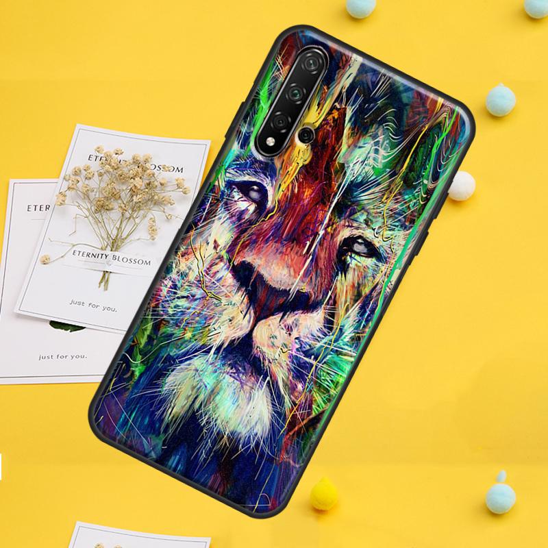 Чехол с головой льва для Huawei Nova 7i 8i 11i 12i 12s 9 10 SE Y91 Y90 Y60 Y70 Y72 Y61 P60 Pro P30 P40 Lite