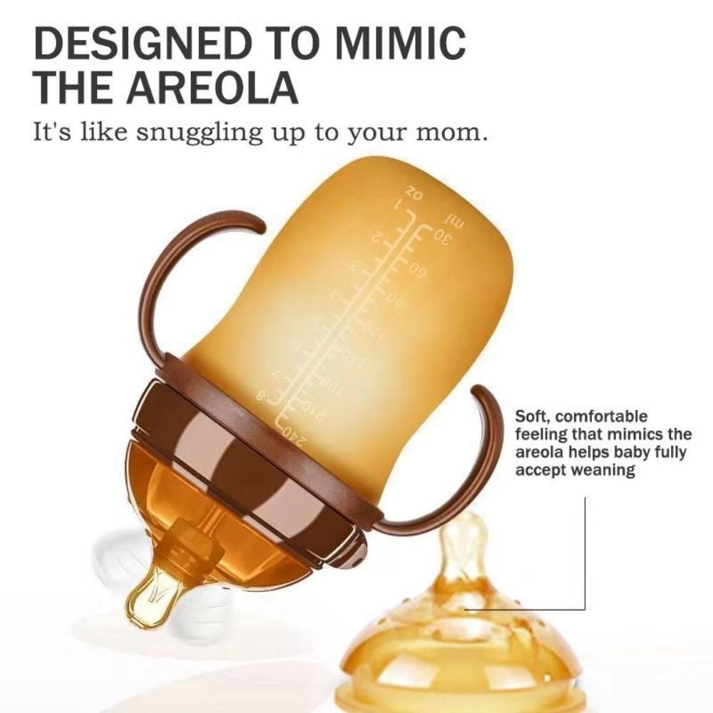 with Handle Baby Bottle Wide Caliber Silicone Bottle New Water Cup Baby Feeding Supply